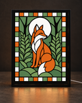 Illustrative CNS Customs Forest Fox & Moon light-up-frame preview with exact owner-approved v02-attempt-02 original artwork; concept only