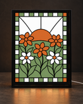 Illustrative CNS Customs Wildflower Meadow & Sunrise light-up frame mockup using exact approved V01 artwork, experimental not physically validated
