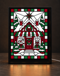 CNS Customs Christmas Toy Shop Window framed light-up display preview made with exact approved original artwork