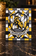 Hufflepuff stained-glass style light-up frame