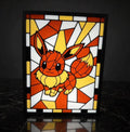 Flareon framed stained-glass style display