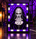 CNS Customs The Nun 6×8 stained-glass-style light-up frame